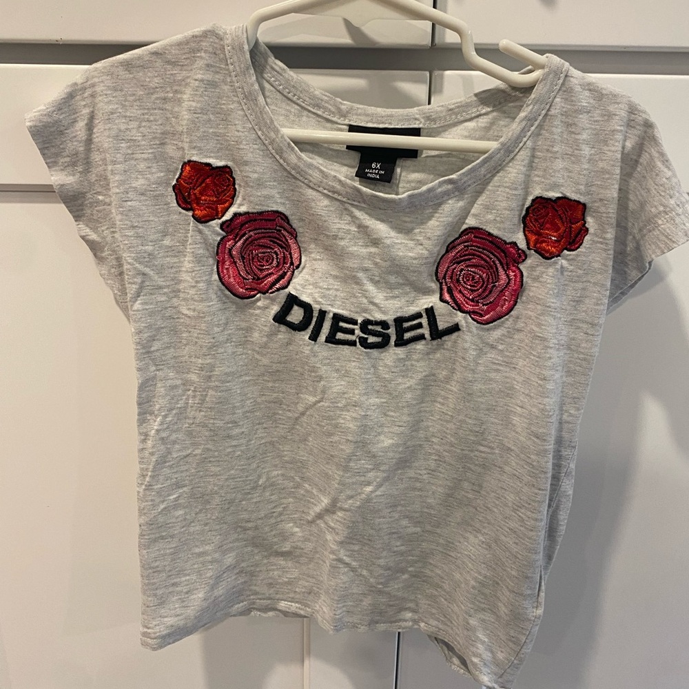 Diesel flora open back short sleeve shirt for little girl 6X